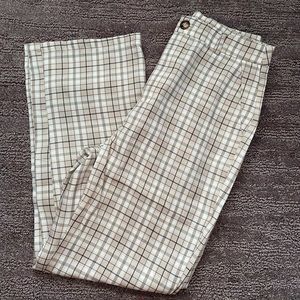 Slant Pocket Plaid Pants